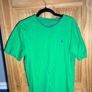 Polo by Ralph Lauren Boys Bright Green V-Neck Tee